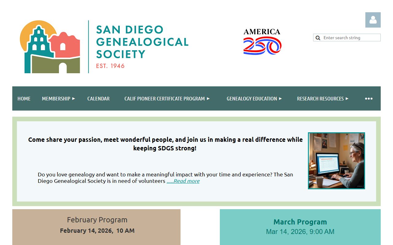 California State Genealogical Society San Diego location